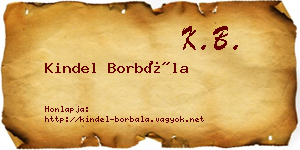 Kindel Borbála névjegykártya